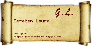 Gereben Laura névjegykártya